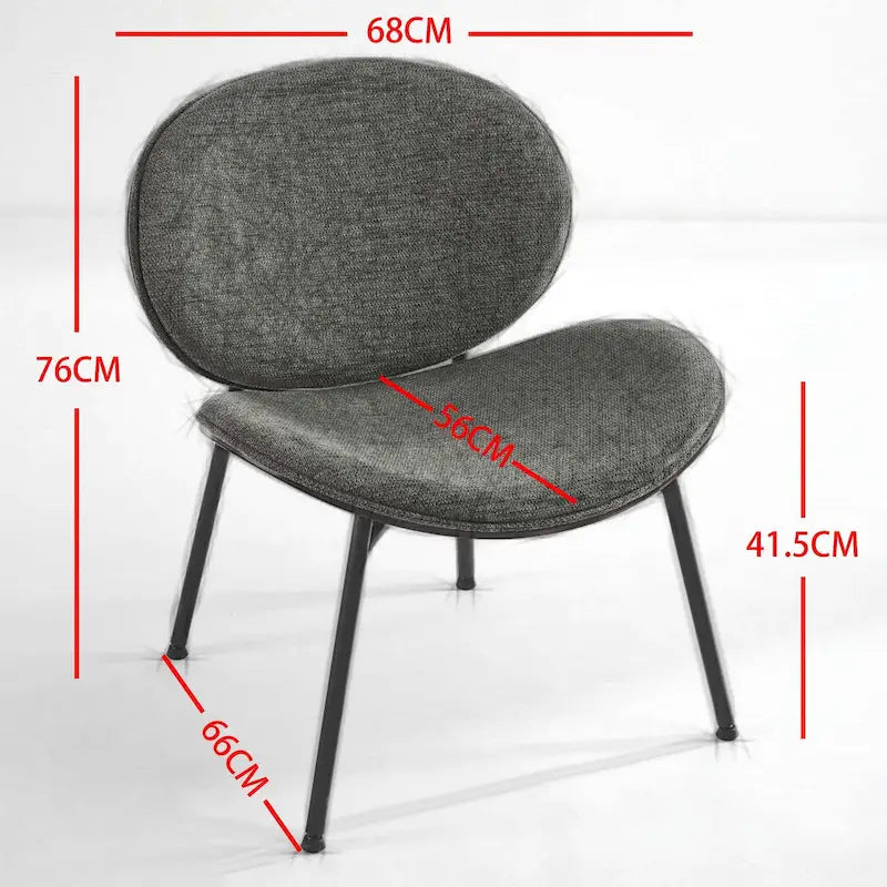 Chaise d'appoint Mid-Century Modern Shell Chair Trépied, Chaise longue en tissu orange avec finition noyer et dossier confortable