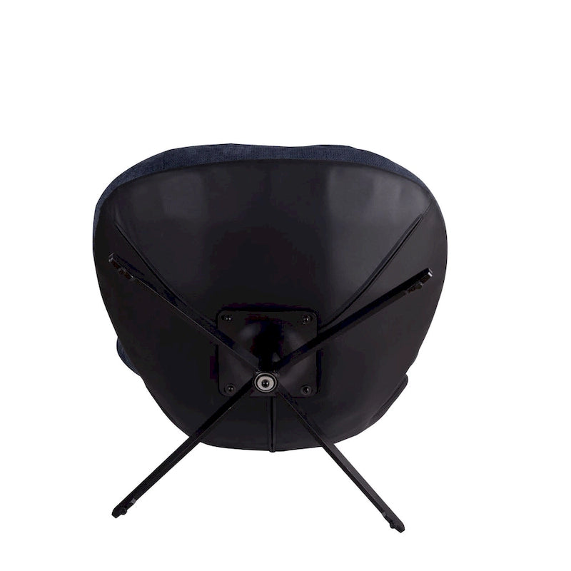 Fauteuil d'appoint pivotant, fauteuil de salon avec structure en métal, fauteuil de relaxation confortable à siège unique, fauteuil de lecture pivotant à 360 degrés.