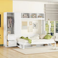 Lit escamotable Queen Size avec armoire et tiroirs