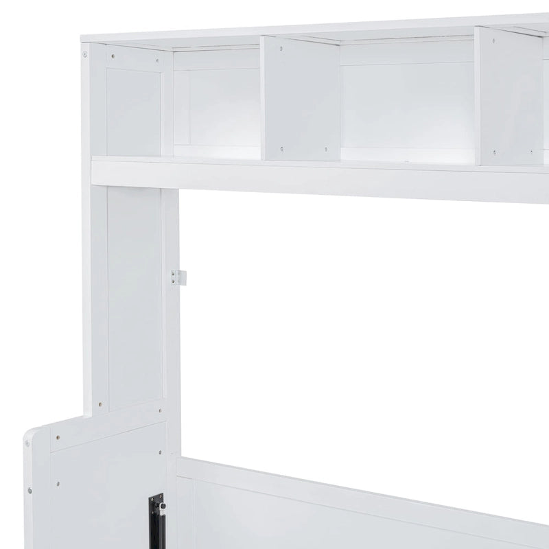 Lit escamotable Queen Size avec armoire et tiroirs