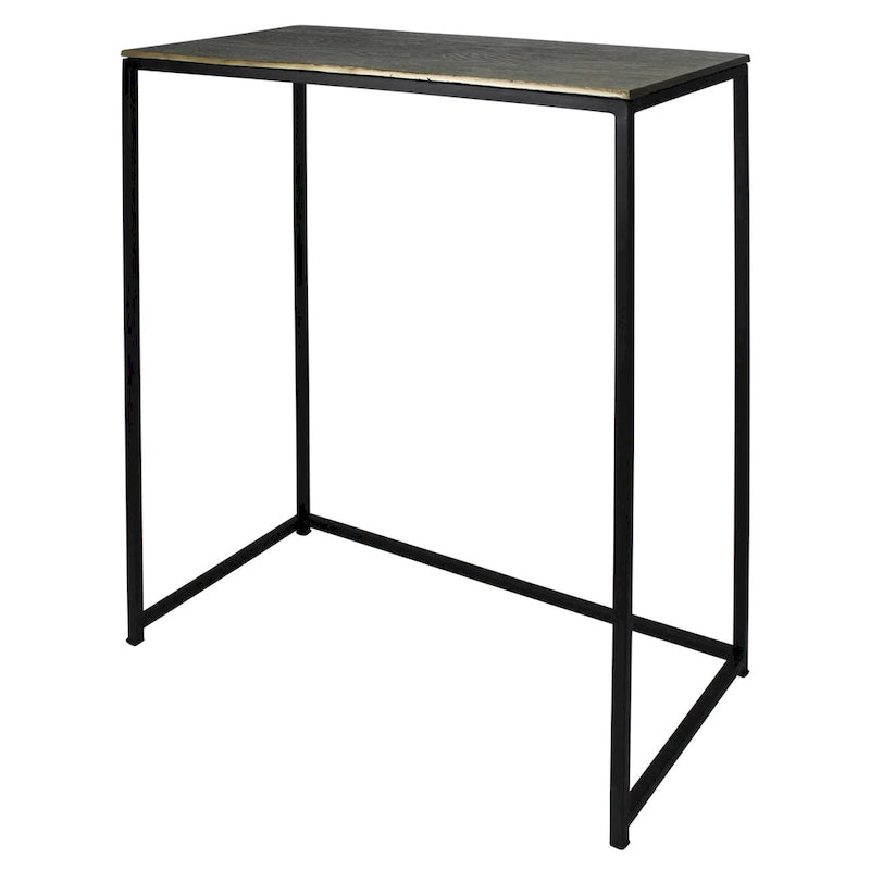 Ensemble de trois tables gigognes en laiton, aluminium noir et fer – 11,5' x 26' x 21'