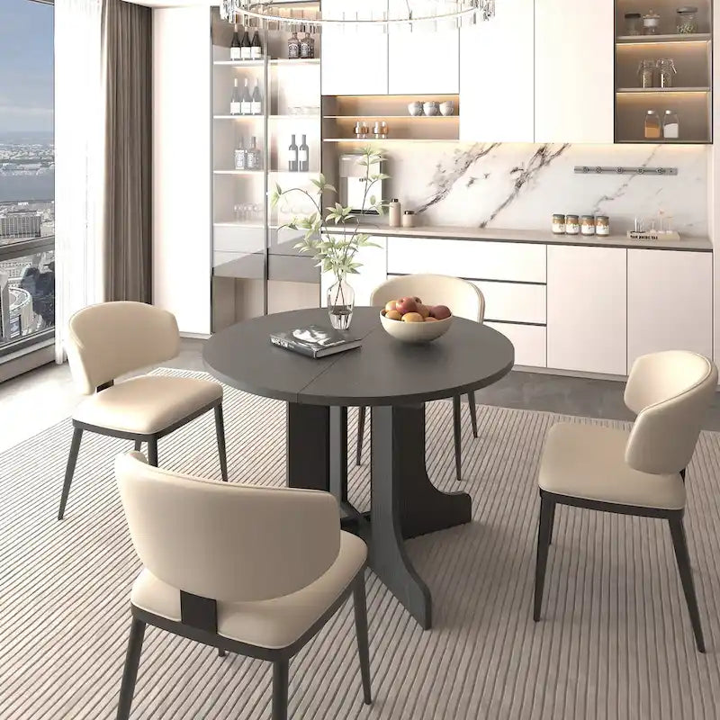 Table à manger pour cuisine de ferme avec plateau de table ovale extensible