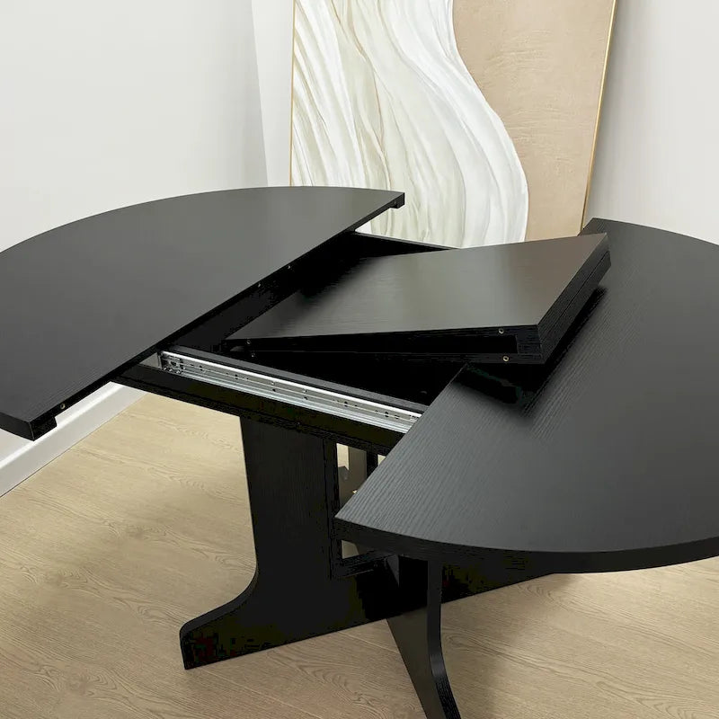 Table à manger pour cuisine de ferme avec plateau de table ovale extensible