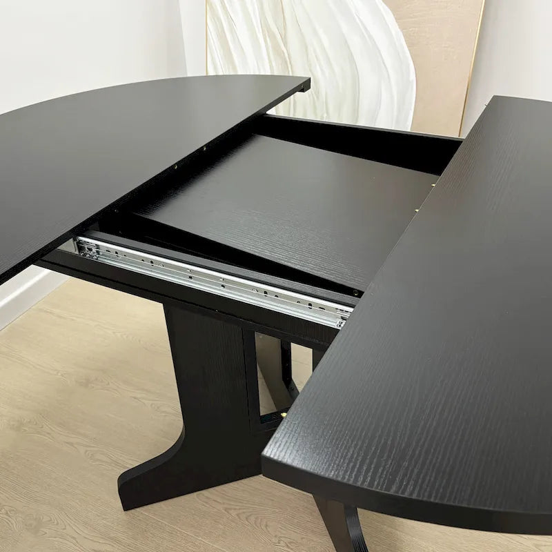 Table à manger pour cuisine de ferme avec plateau de table ovale extensible