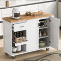 Îlot de cuisine avec plan de travail rabattable (tabouret non inclus)