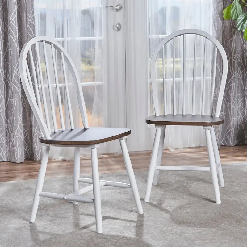 Chaises de salle à manger à barreaux hauts style ferme (lot de 2) par - 36H