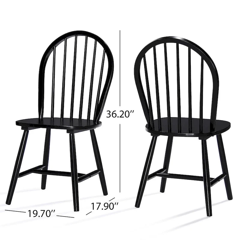 Chaises de salle à manger à barreaux hauts style ferme (lot de 2) par - 36H