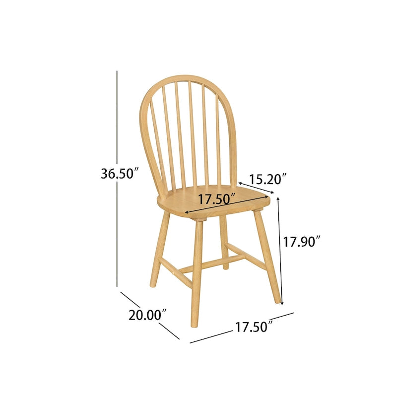 Chaises de salle à manger à barreaux hauts style ferme (lot de 2) par - 36H