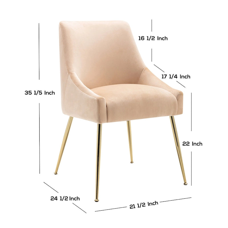 Fauteuil d'appoint contemporain en velours (Lot de 2)