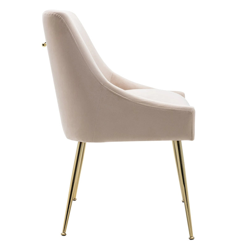 Fauteuil d'appoint contemporain en velours (Lot de 2)