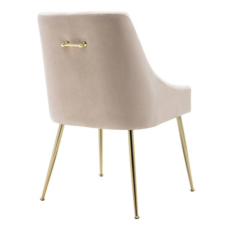 Fauteuil d'appoint contemporain en velours (Lot de 2)