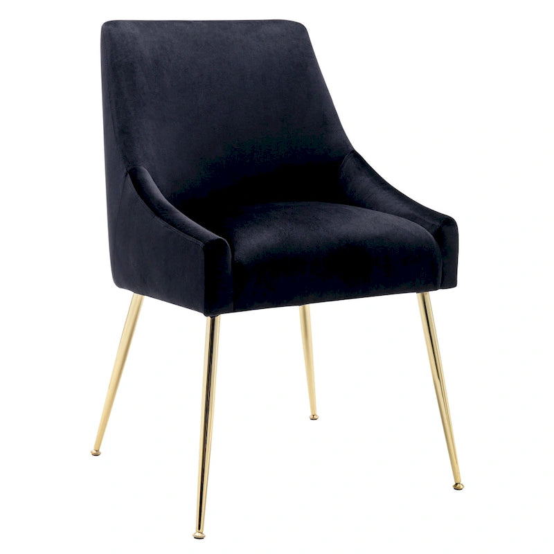 Fauteuil d'appoint contemporain en velours (Lot de 2)