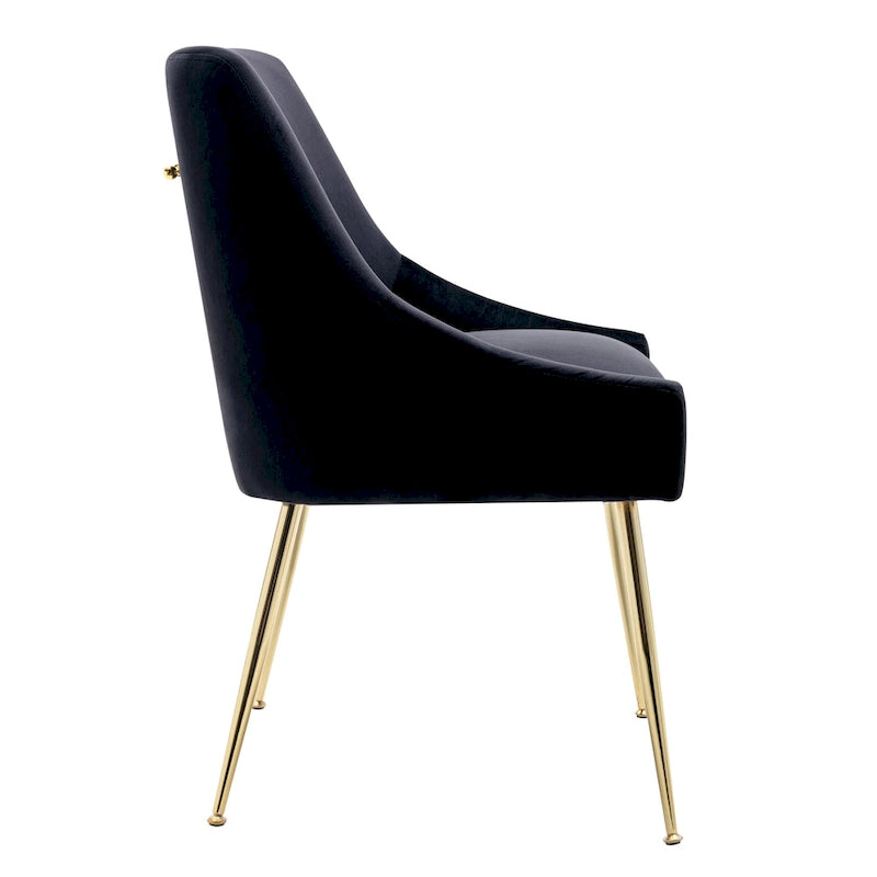 Fauteuil d'appoint contemporain en velours (Lot de 2)