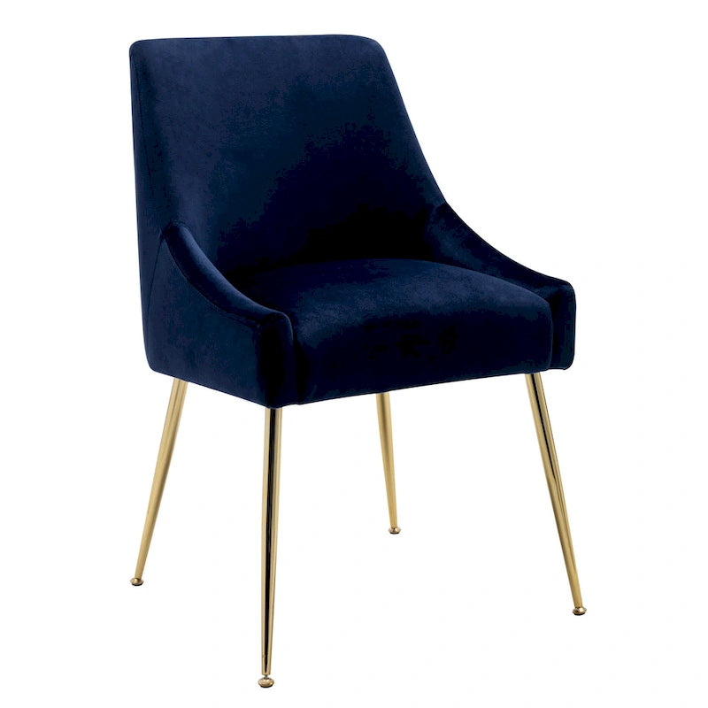 Fauteuil d'appoint contemporain en velours (Lot de 2)