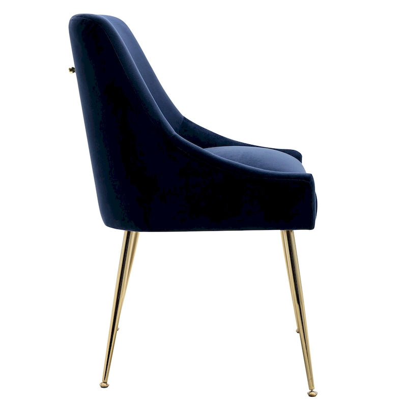 Fauteuil d'appoint contemporain en velours (Lot de 2)