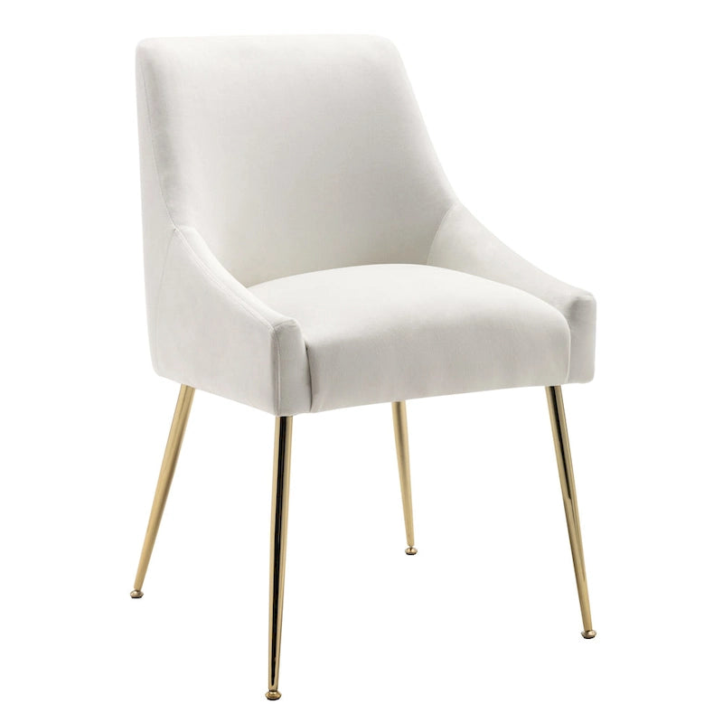 Fauteuil d'appoint contemporain en velours (Lot de 2)