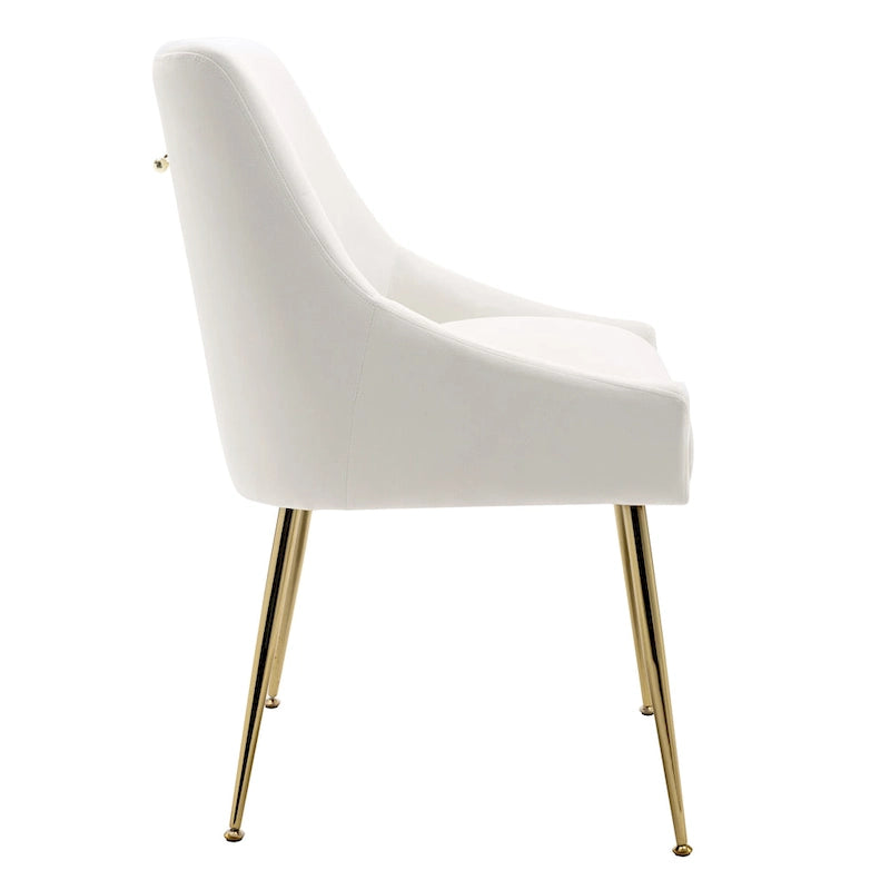 Fauteuil d'appoint contemporain en velours (Lot de 2)