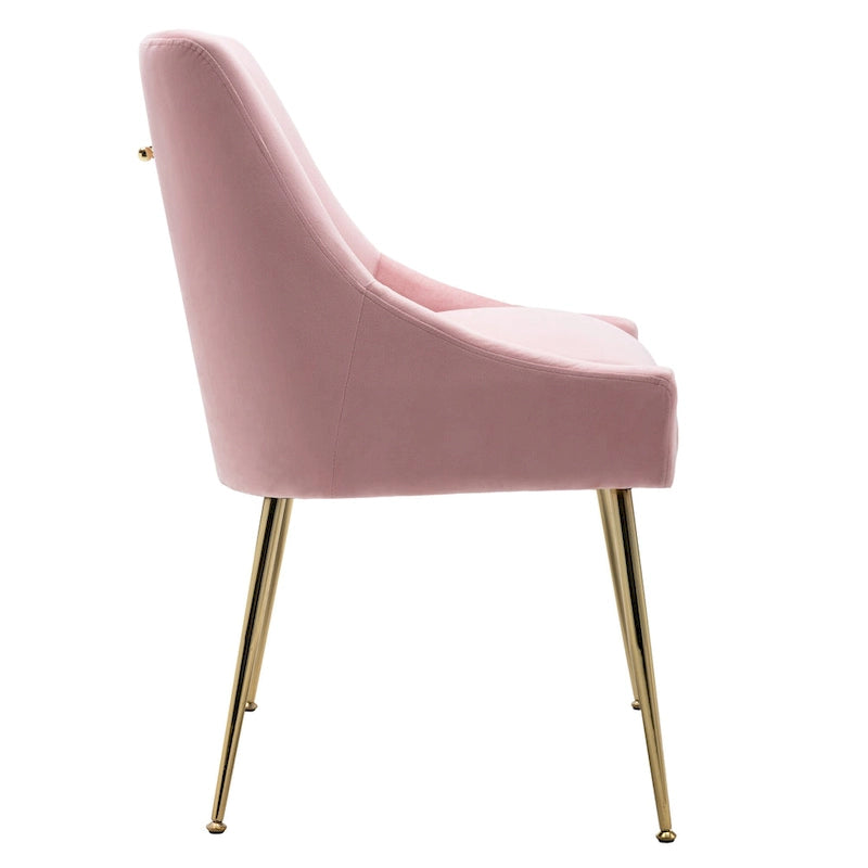 Fauteuil d'appoint contemporain en velours (Lot de 2)