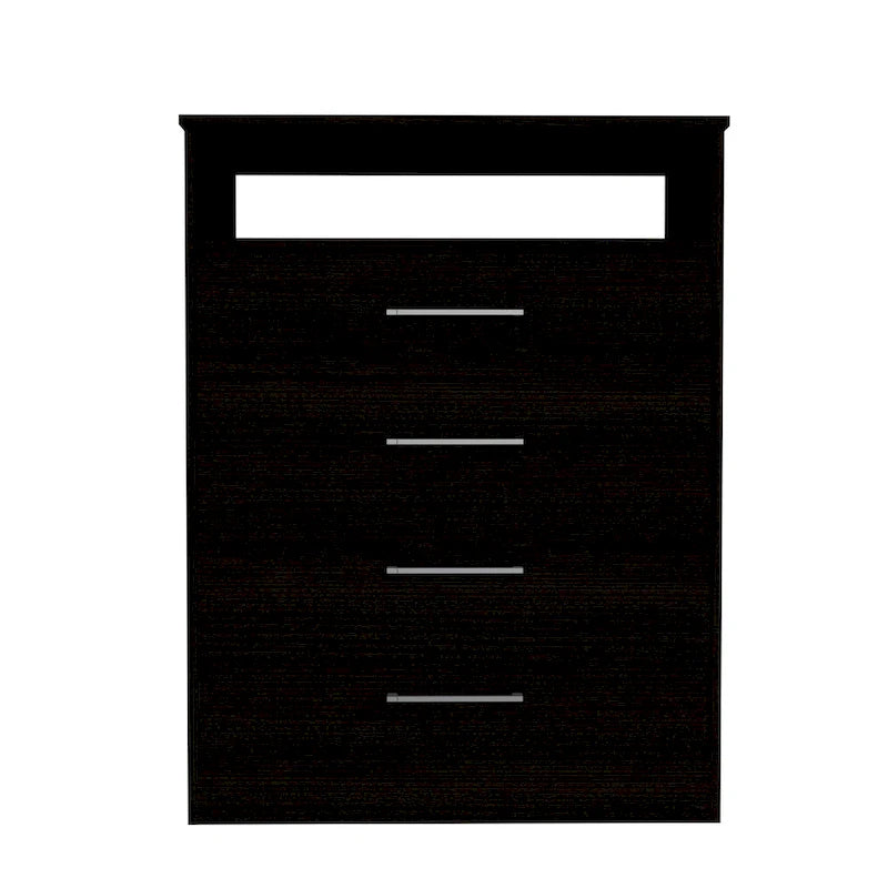 Commode continentale à 4 tiroirs avec quincaillerie métallique