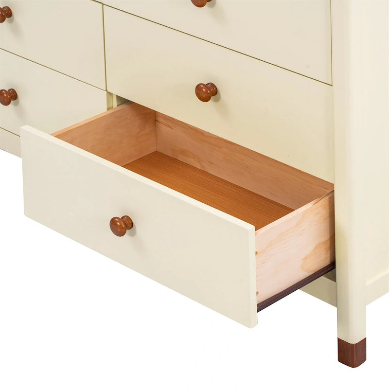 Commode de rangement en bois pour chambre d'enfant avec 6 tiroirs
