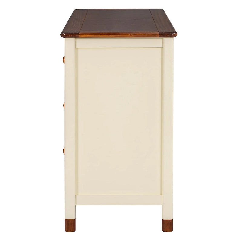 Commode de rangement en bois pour chambre d'enfant avec 6 tiroirs