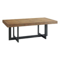 Table basse large Eden 52 avec base en métal, Dune Rustique