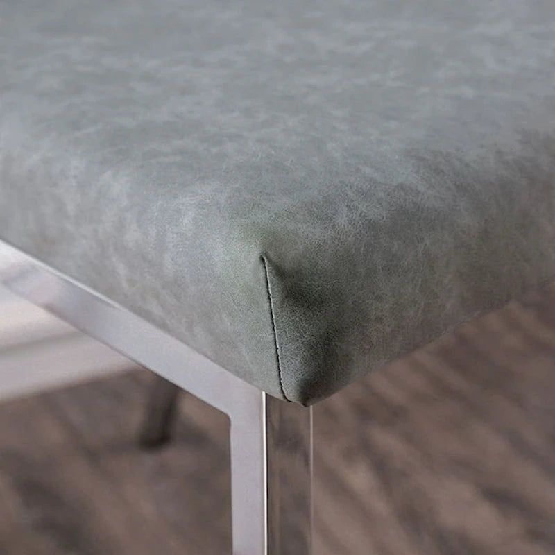 Ensemble de 2 chaises de salle à manger en acrylique, similicuir et métal