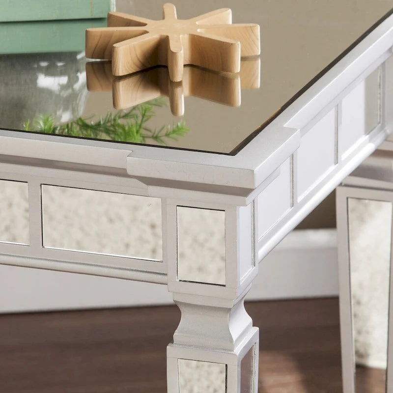 Table d'appoint carrée miroir Olivia Glam