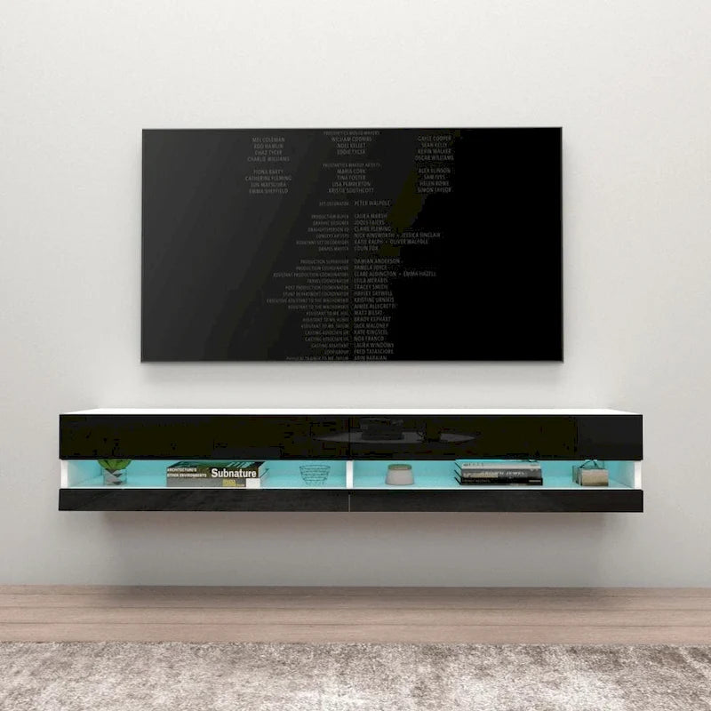Meuble TV flottant mural de 71 pouces