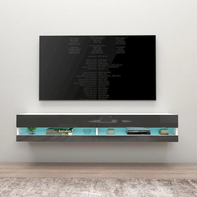 Meuble TV flottant mural de 71 pouces
