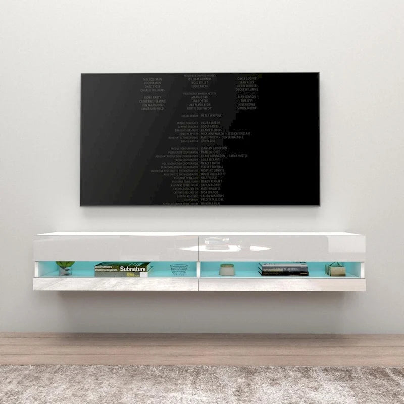 Meuble TV flottant mural de 71 pouces