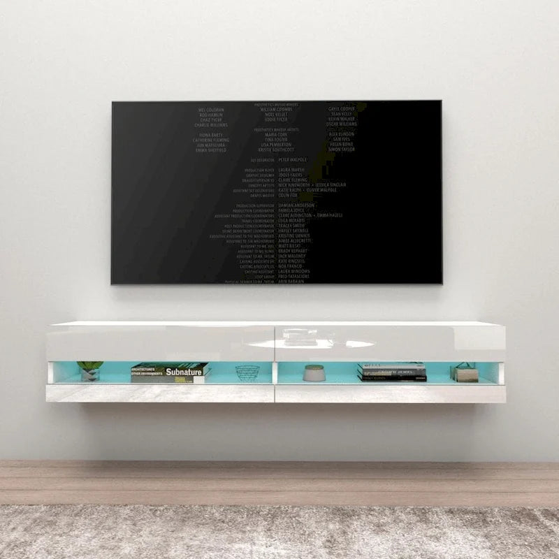 Meuble TV flottant mural de 71 pouces