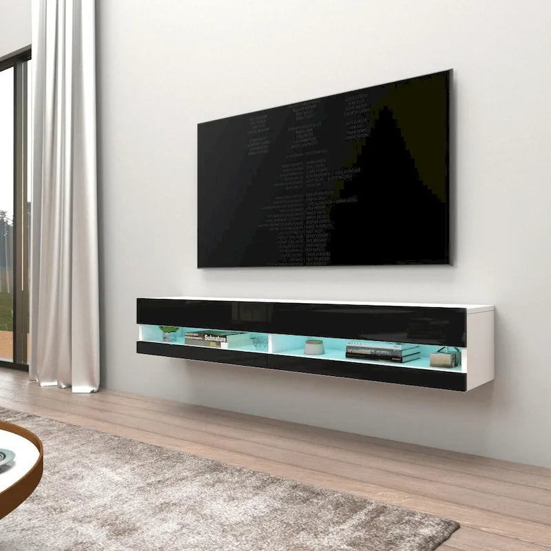 Meuble TV flottant mural de 71 pouces