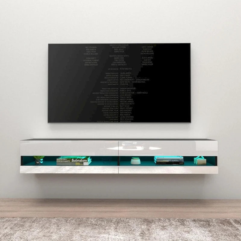 Meuble TV flottant mural de 71 pouces