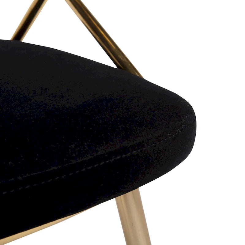 Chaise de salle à manger tapissée Tatyana Gold Silver Orchid (lot de 2)