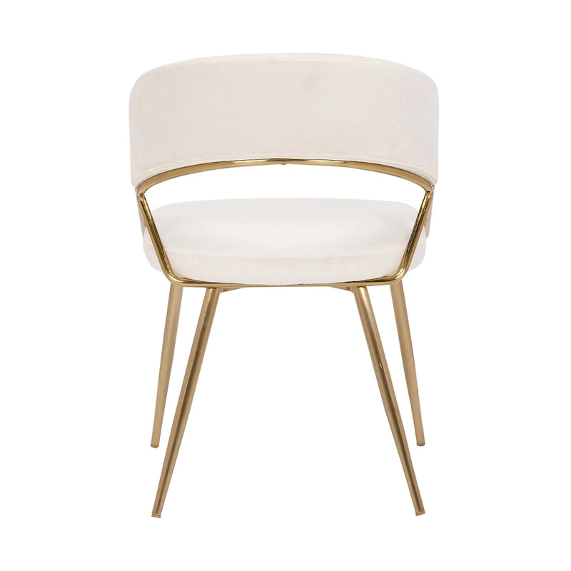 Chaise de salle à manger tapissée Tatyana Gold Silver Orchid (lot de 2)