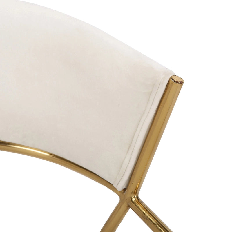 Chaise de salle à manger tapissée Tatyana Gold Silver Orchid (lot de 2)