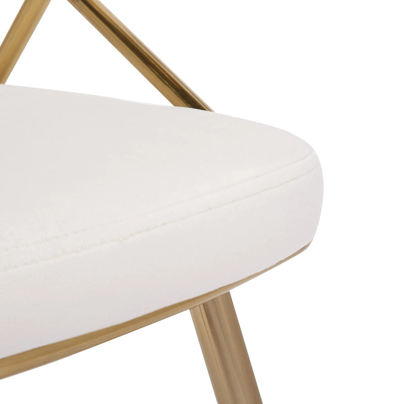 Chaise de salle à manger tapissée Tatyana Gold Silver Orchid (lot de 2)