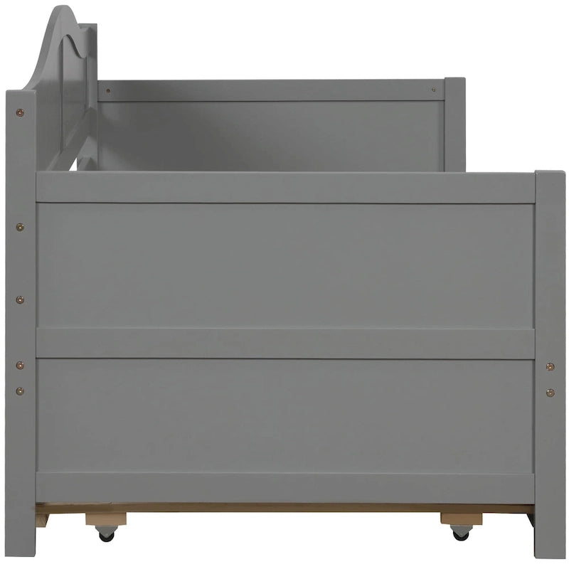 Lit de repos double en bois avec 2 tiroirs / lit gigogne, canapé-lit pour chambre à coucher salon, aucun sommier tapissier requis