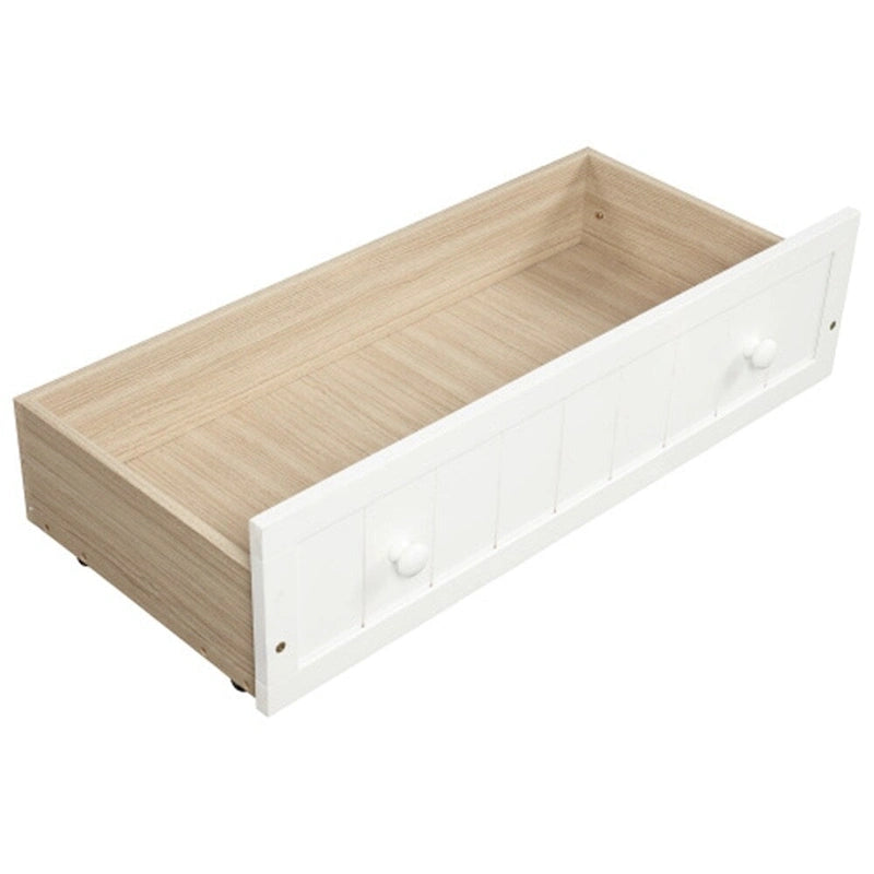 Lit de repos double en bois avec 2 tiroirs / lit gigogne, canapé-lit pour chambre à coucher salon, aucun sommier tapissier requis