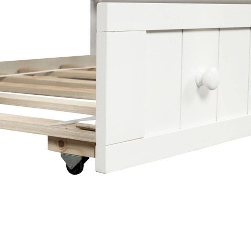 Lit de repos double en bois avec 2 tiroirs / lit gigogne, canapé-lit pour chambre à coucher salon, aucun sommier tapissier requis