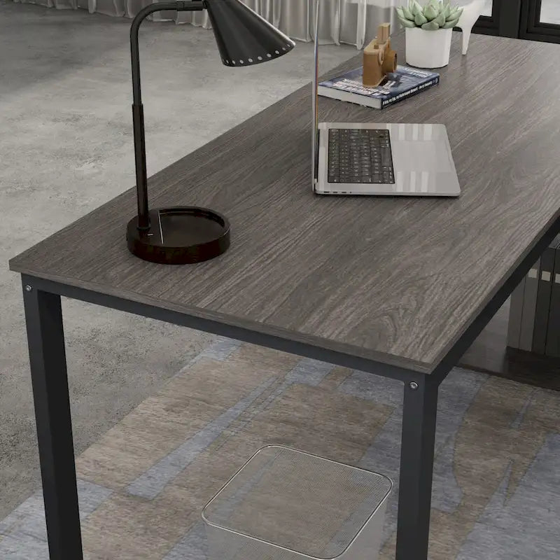 Bureau d'ordinateur en forme de L de 55" - Poste de travail avec rangement - 5 couleurs disponibles