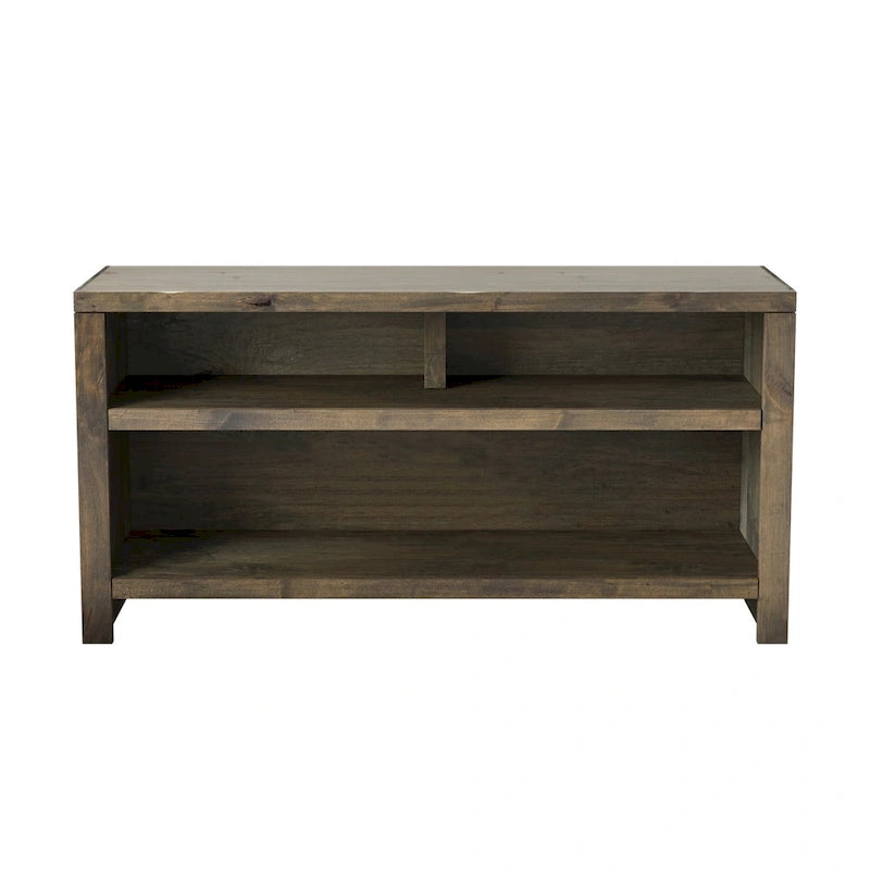 Meuble TV de 122 cm pour téléviseurs jusqu'à 55 pouces, aucun assemblage requis, finition bois de grange