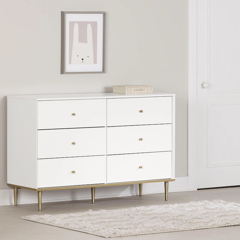 Commode double à 6 tiroirs Dylane