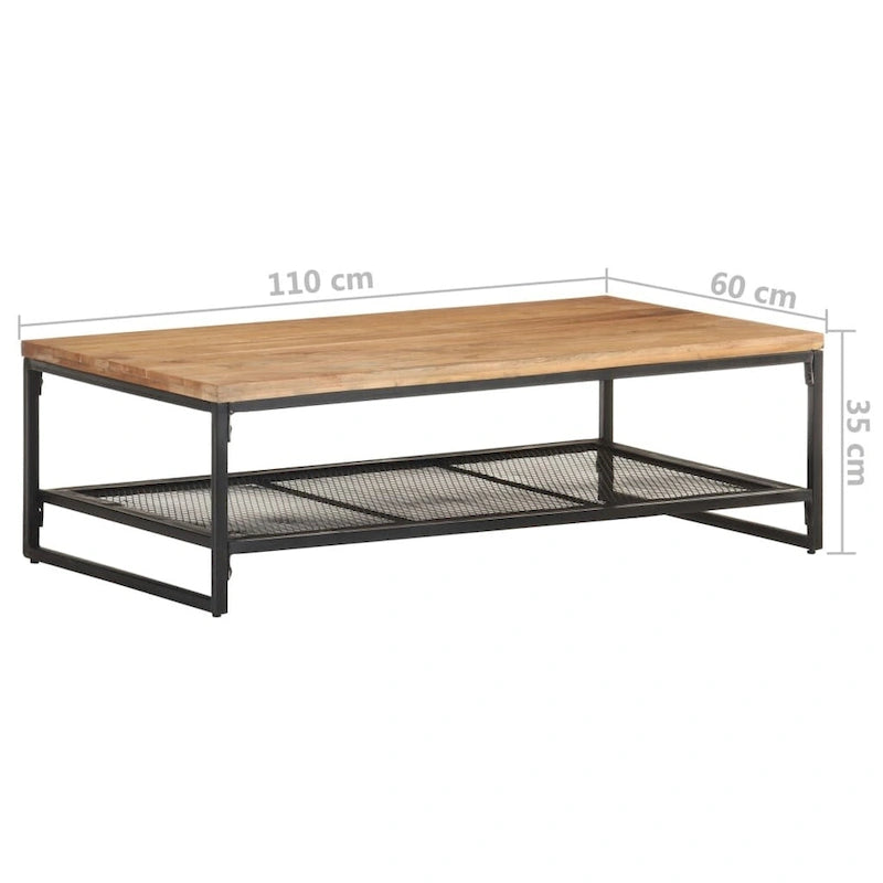 Table Basse 110x60x35 cm Bois d'Acacia Massif - 110 x 60 x 35