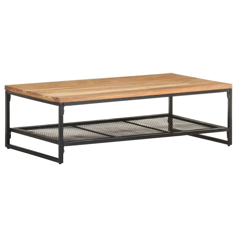Table Basse 110x60x35 cm Bois d'Acacia Massif - 110 x 60 x 35