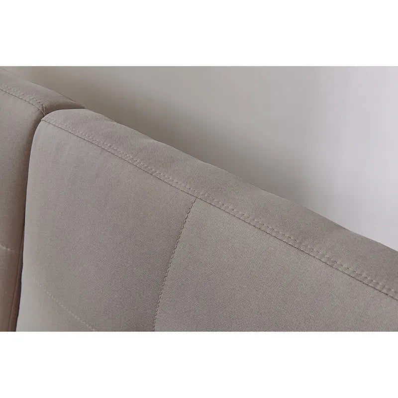 Canapé convertible futon avec pieds en bois massif en tissu de lin vert moutarde
