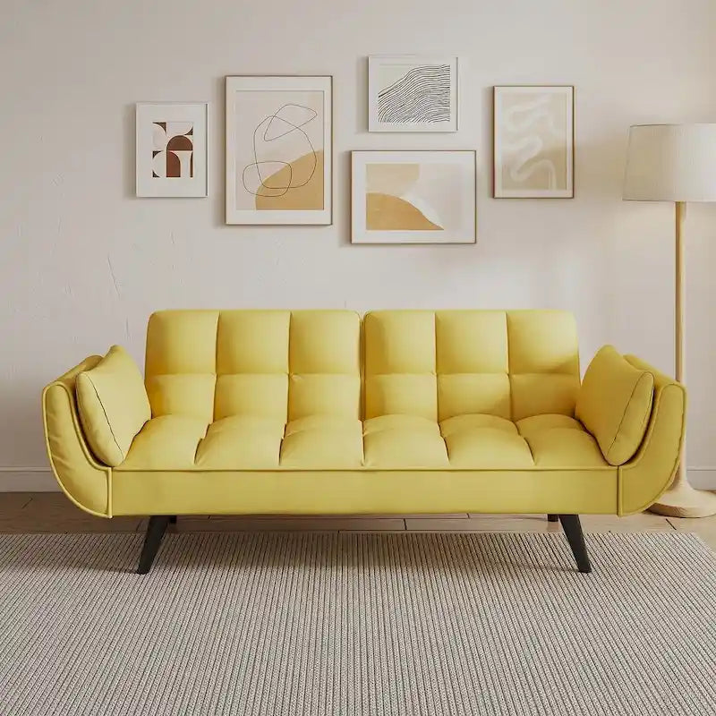 Canapé Futon 57, Canapé-lit Pliant Convertible Fauteuil Inclinable pour Salon