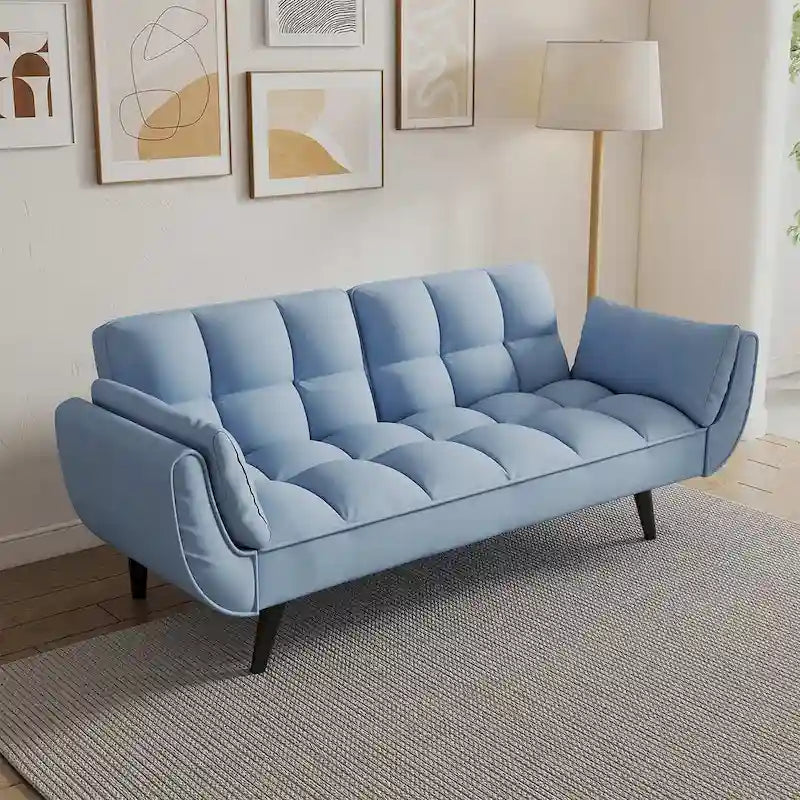 Canapé Futon 57, Canapé-lit Pliant Convertible Fauteuil Inclinable pour Salon