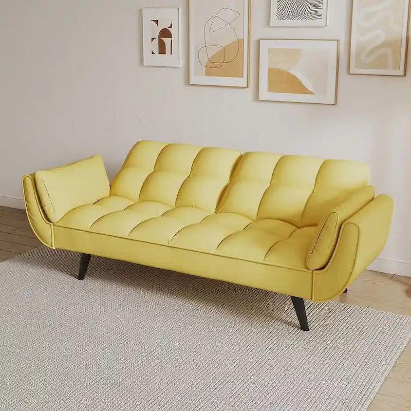 Canapé Futon 57, Canapé-lit Pliant Convertible Fauteuil Inclinable pour Salon